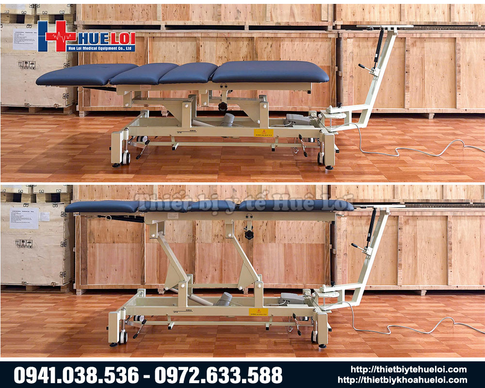 B&agrave;n k&eacute;o gi&atilde;n lưng cổ điều khiển điện CY-C101F