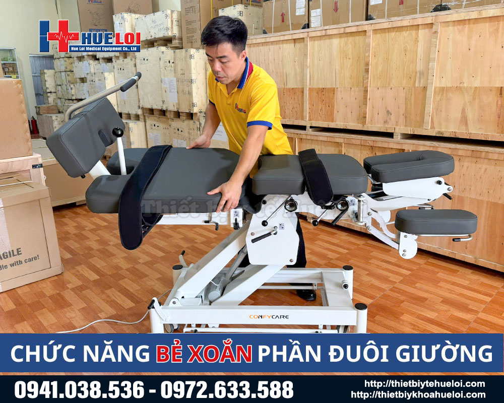 chức năng bẻ xoắn phần đu&ocirc;i giường 