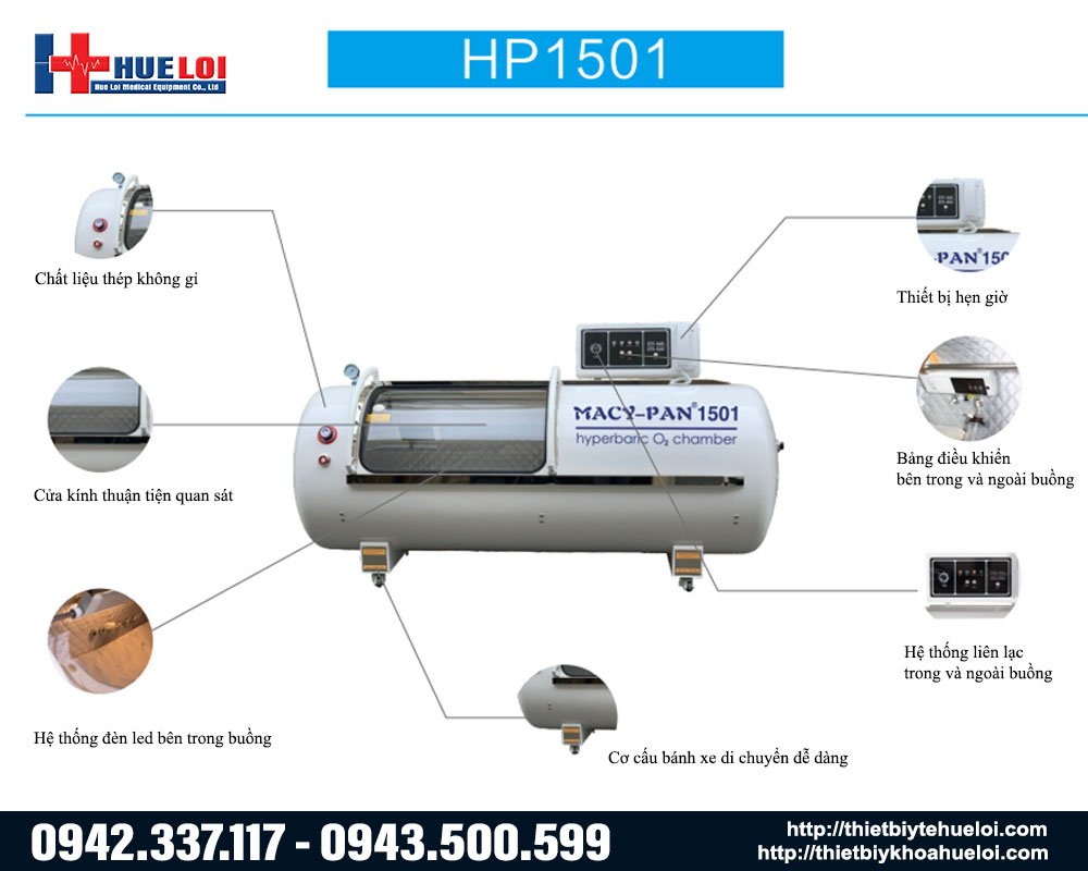 ưu điểm của buồng oxy cao &aacute;p HP1501