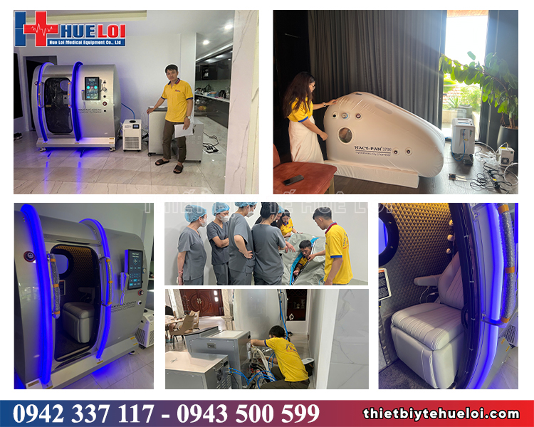 C&ocirc;ng Ty Hu&ecirc; Lợi b&agrave;n giao hệ thống buồng oxy trị liệu