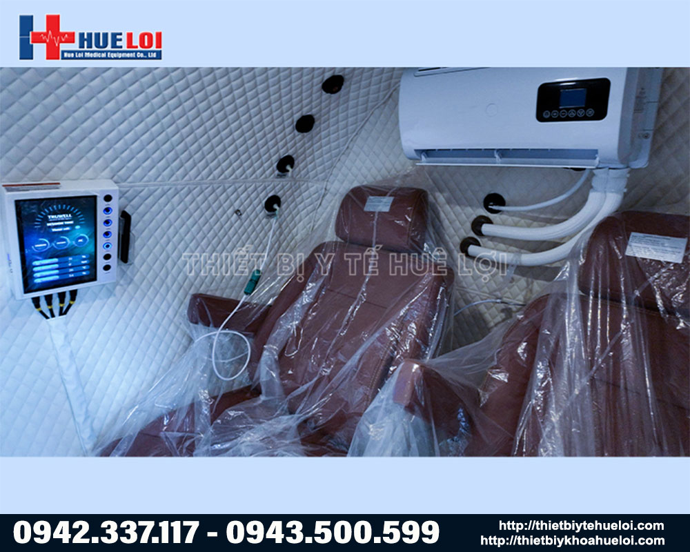 Nội thất bên trong của buồng oxy trị liệu HE5000