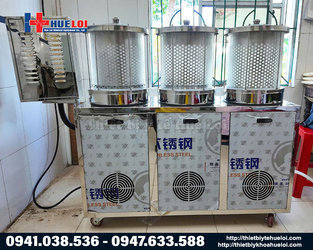 Máy sắc thuốc đóng gói 3 nồi đun chính hãng