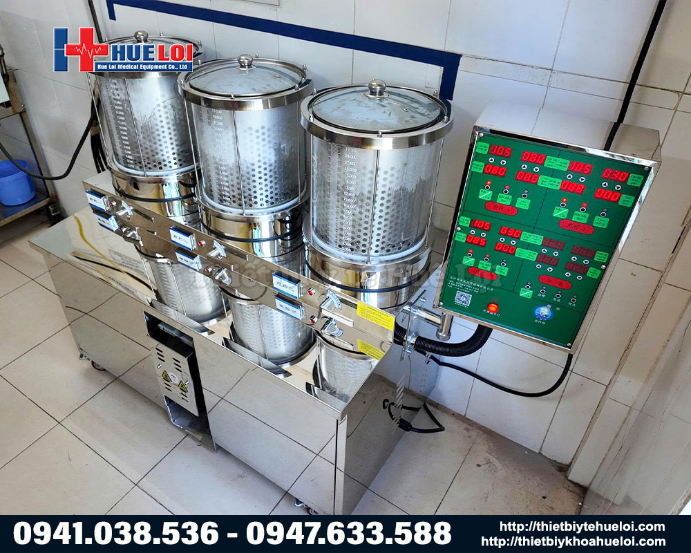 Máy sắc thuốc Đông y tự động loại 3 nồi đun