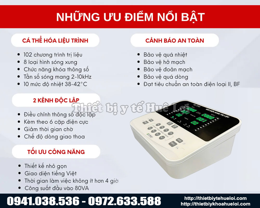 Ưu điểm của m&aacute;y điện xung trung tần