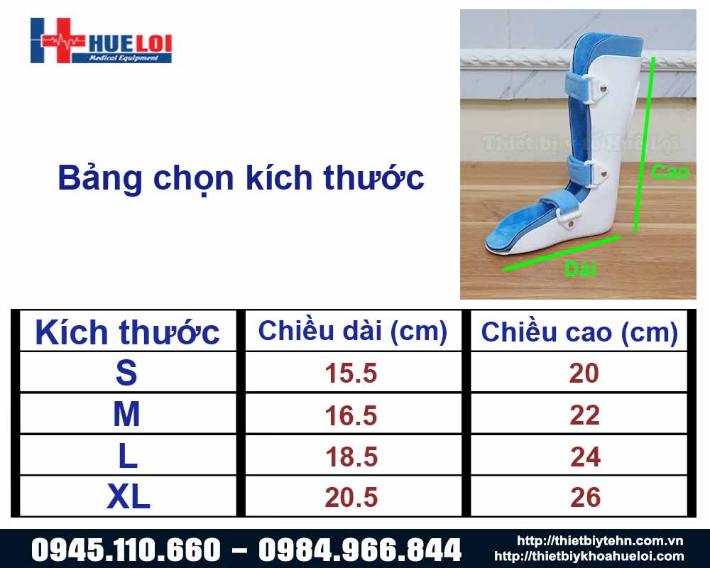 bảng kích thước nẹp